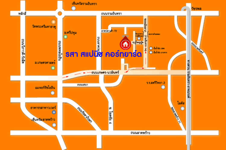 *****บ้านเดี่ยวมือสองกรุงเทพฯ โครงการ รสา สแปนิส คอร์ทยาร์ด ประเสริฐมนูกิจ29 หลังมุม เนื้อที่ 75.10 ตร.ว. พื้นที่ใช้สอย 252 ตร.ม. ฟังก์ชัน 4 ห้องนอน 5 ห้องน้ำ 2 ที่จอดรถ พร้อมเข้าอยู่ บนสุดยอดทำเล! เชื่อมต่อถนนรามอินทรา ถนนประดิษฐ์มนูธรรม ถนนพหลโยธิน ถนนเกษตร-นวมินทร์ ใกล้จุดขึ้นทางด่วน "รามอินทรา-อาจณรงค์" และใกล้ห้างแฟชั่นไอซ์แลนด์